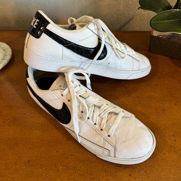 Nike Shoes - Nike Women’s Blazer Low Leather Sneakers White/Black Croc – Size 10